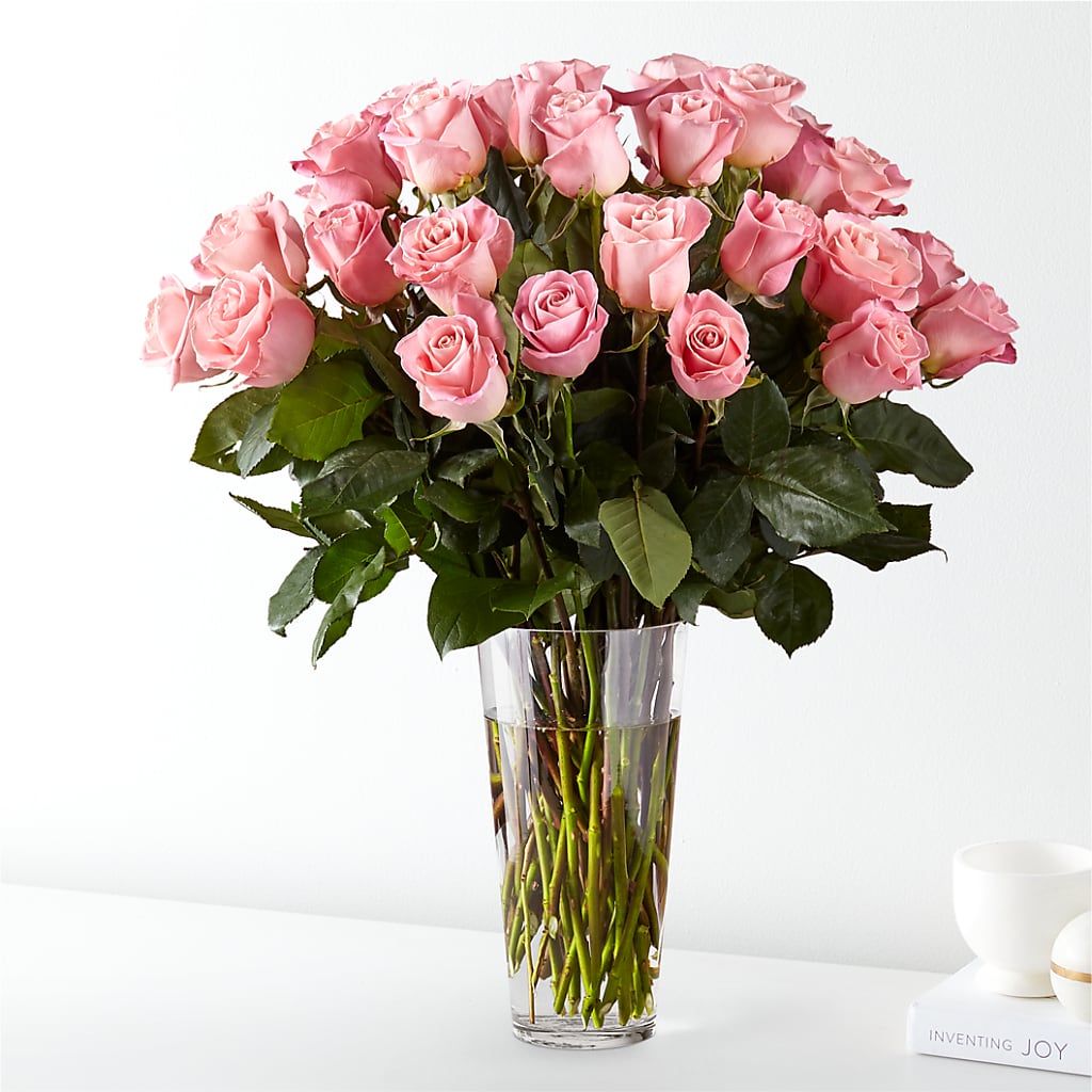 Long Stem Pink Rose Bouquet – The Arrangement Smiles Unlimited Llc, Anderson IN