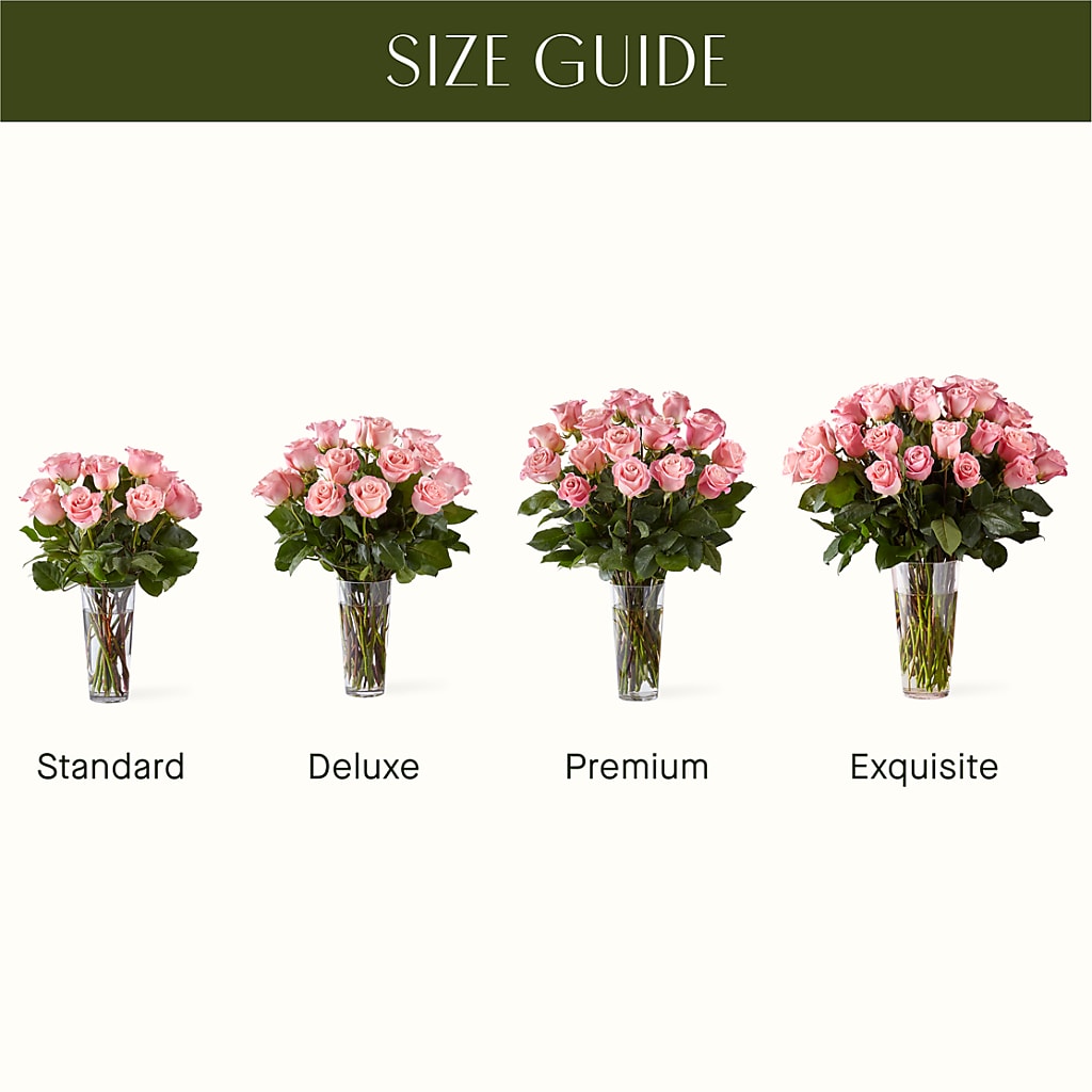Long Stem Pink Rose Bouquet – The Arrangement Smiles Unlimited Llc, Anderson IN