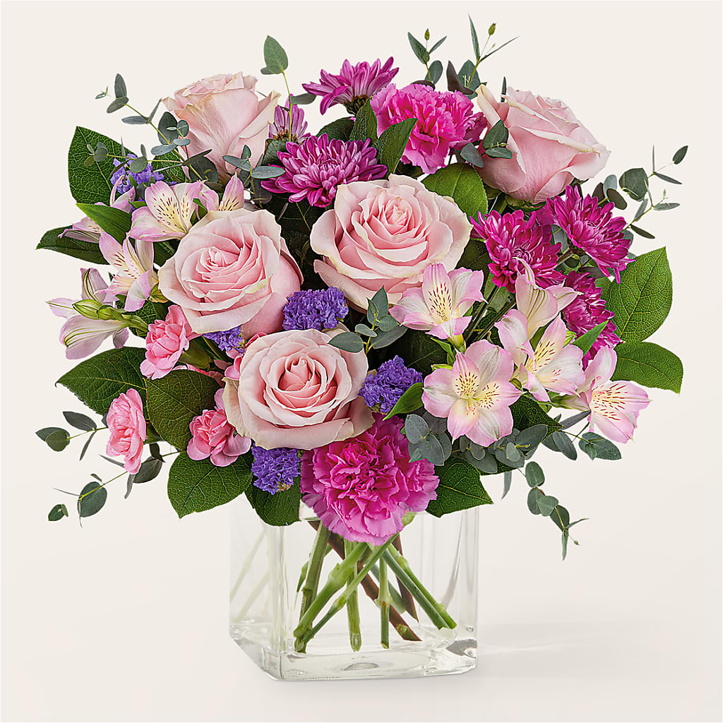 Rosy Radiance Bouquet – The Arrangement Smiles Unlimited Llc, Anderson IN