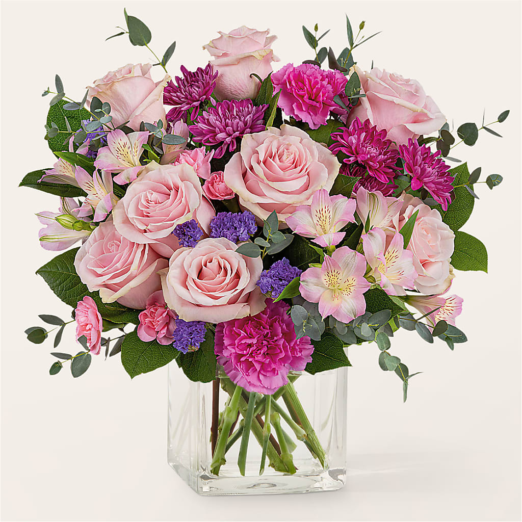 Rosy Radiance Bouquet – The Arrangement Smiles Unlimited Llc, Anderson IN