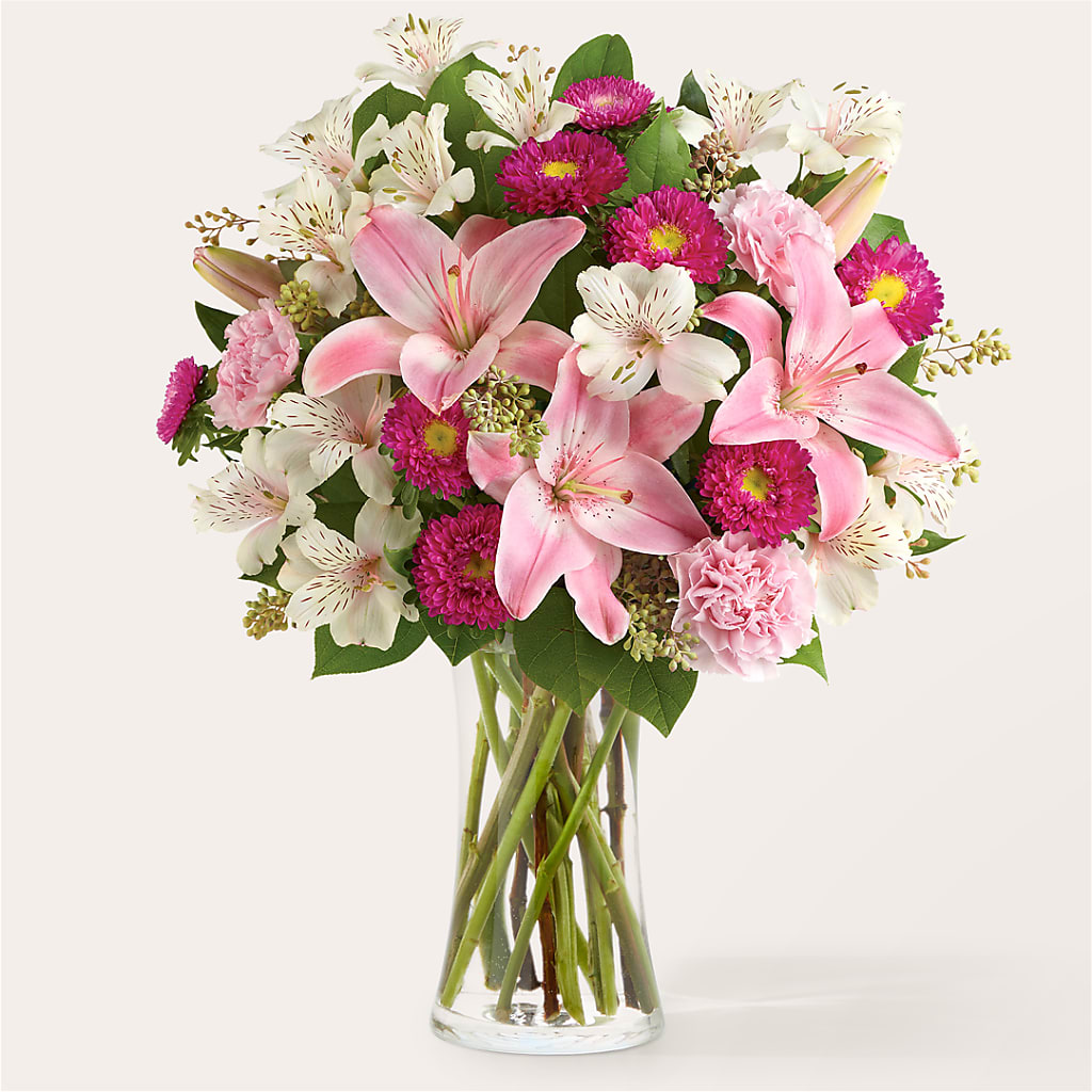 Feeling Fuchsia Bouquet – The Arrangement Smiles Unlimited Llc, Anderson IN