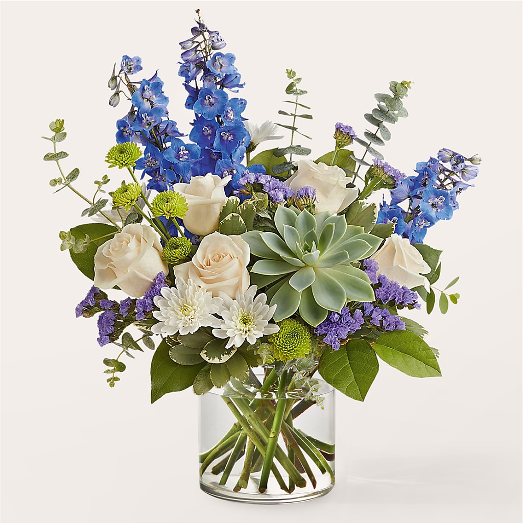Cerulean Waves Bouquet – The Arrangement Smiles Unlimited Llc, Anderson IN