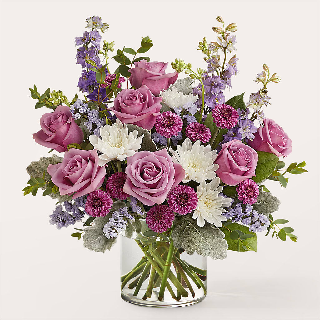 Violet Frost Bouquet – The Arrangement Smiles Unlimited Llc, Anderson IN