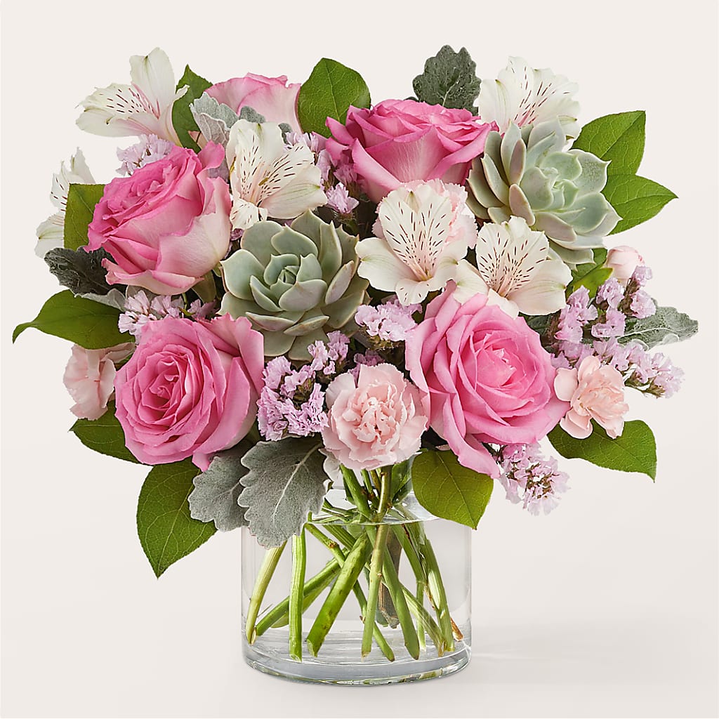Dusty Rose Bouquet – The Arrangement Smiles Unlimited Llc, Anderson IN