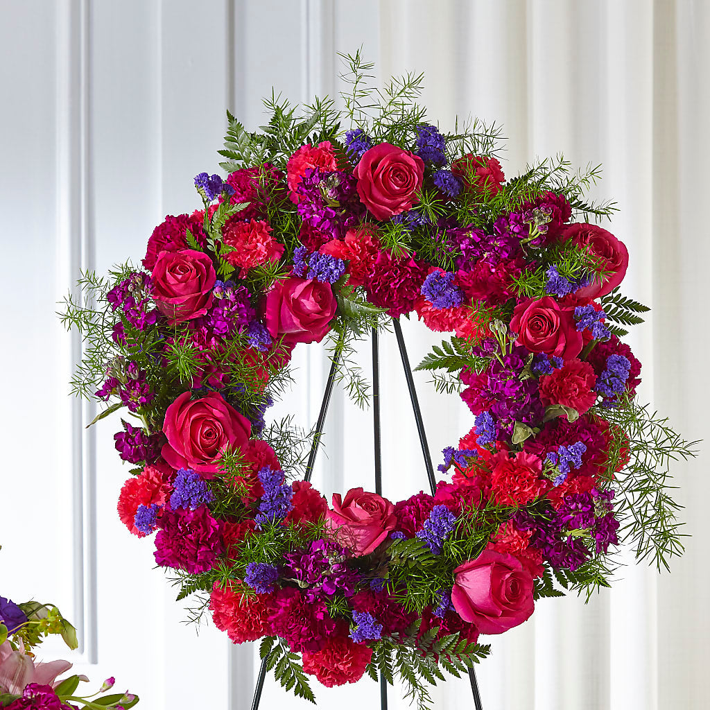 Calming Colors Wreath – The Arrangement Smiles Unlimited Llc, Anderson IN
