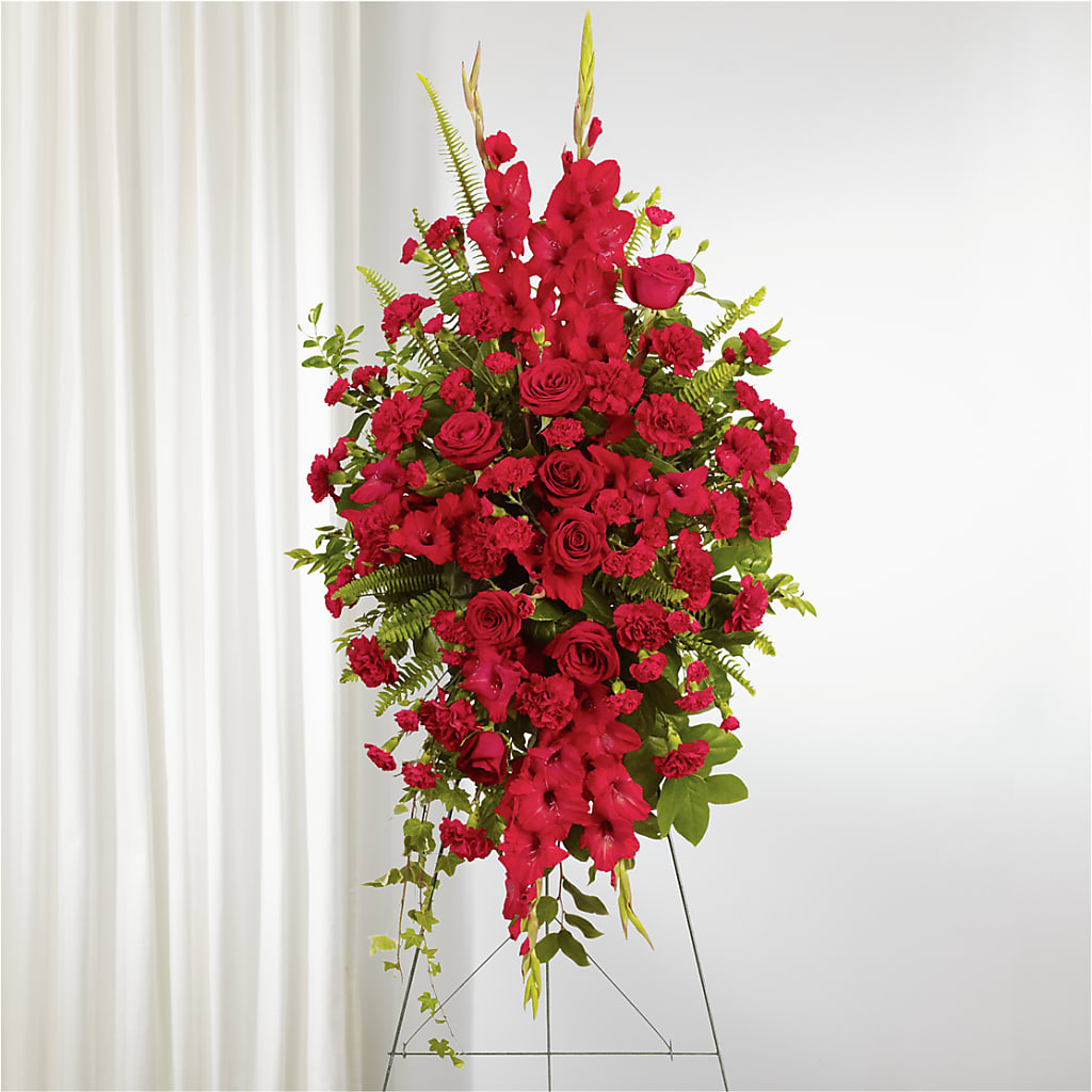 From the Heart Standing Spray – The Arrangement Smiles Unlimited Llc, Anderson IN