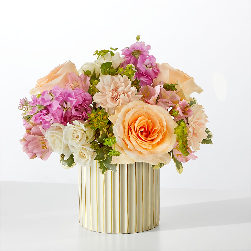 Paradise Bouquet with Ivory Vase – The Arrangement Smiles Unlimited Llc, Anderson IN