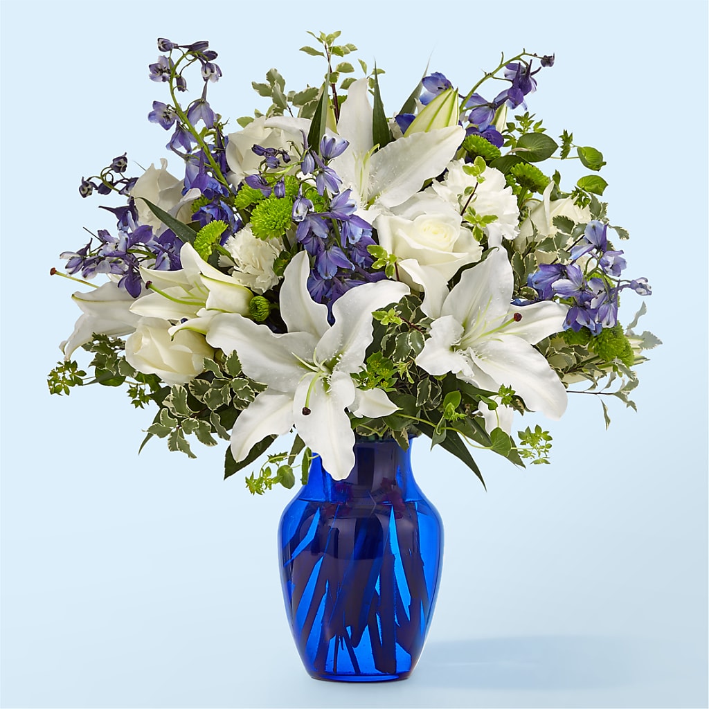 Santorini Bouquet – The Arrangement Smiles Unlimited Llc, Anderson IN