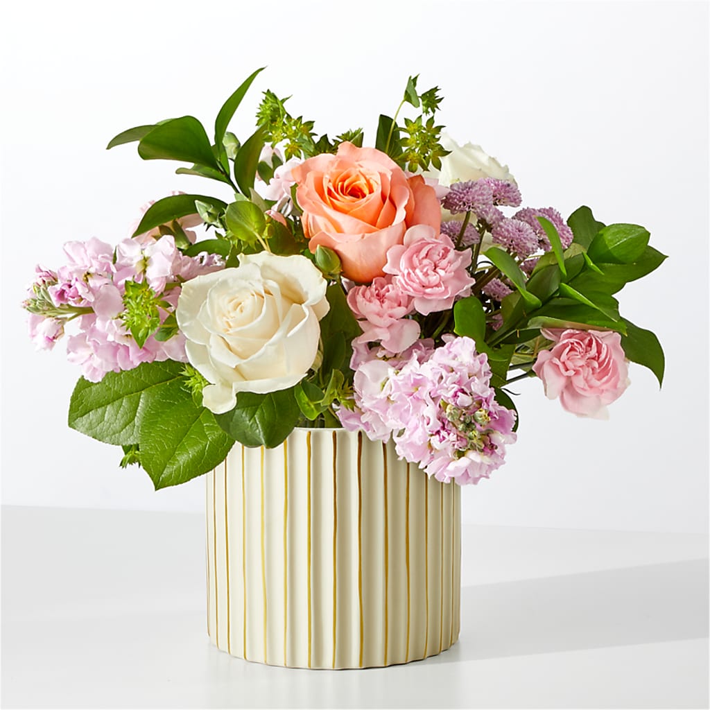 French Market Bouquet with Ivory Vase – The Arrangement Smiles Unlimited Llc, Anderson IN
