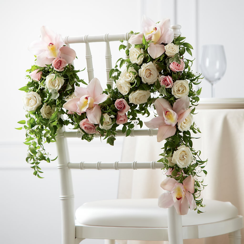 Orchid Rose Chair Décor – The Arrangement Smiles Unlimited Llc, Anderson IN