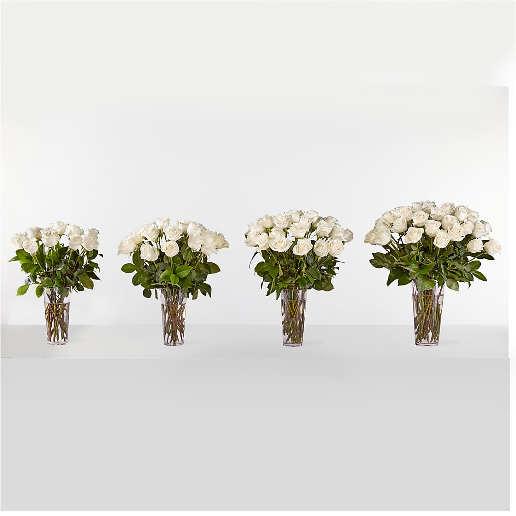 Long Stem White Rose Bouquet –  The Arrangement Smiles Unlimited Llc, Anderson IN