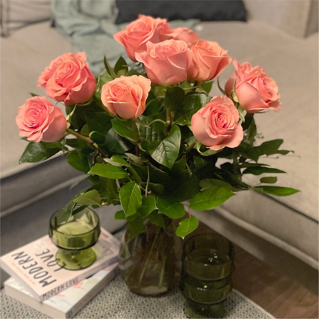 Long Stem Pink Rose Bouquet –  The Arrangement Smiles Unlimited Llc, Anderson IN