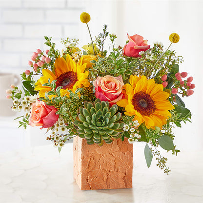 Sunflower Season Bouquet –  The Arrangement Smiles Unlimited Llc, Anderson IN