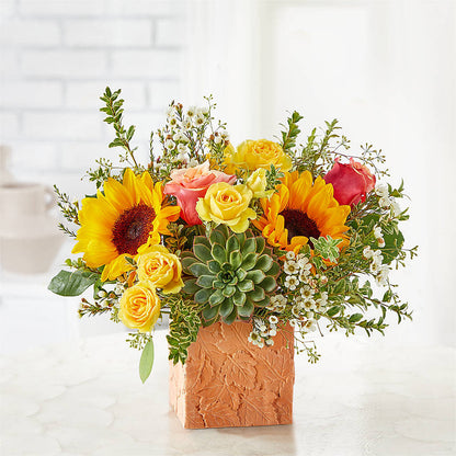 Sunflower Season Bouquet –  The Arrangement Smiles Unlimited Llc, Anderson IN