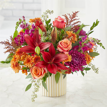 Burgundy Landscape Bouquet –  The Arrangement Smiles Unlimited Llc, Anderson IN