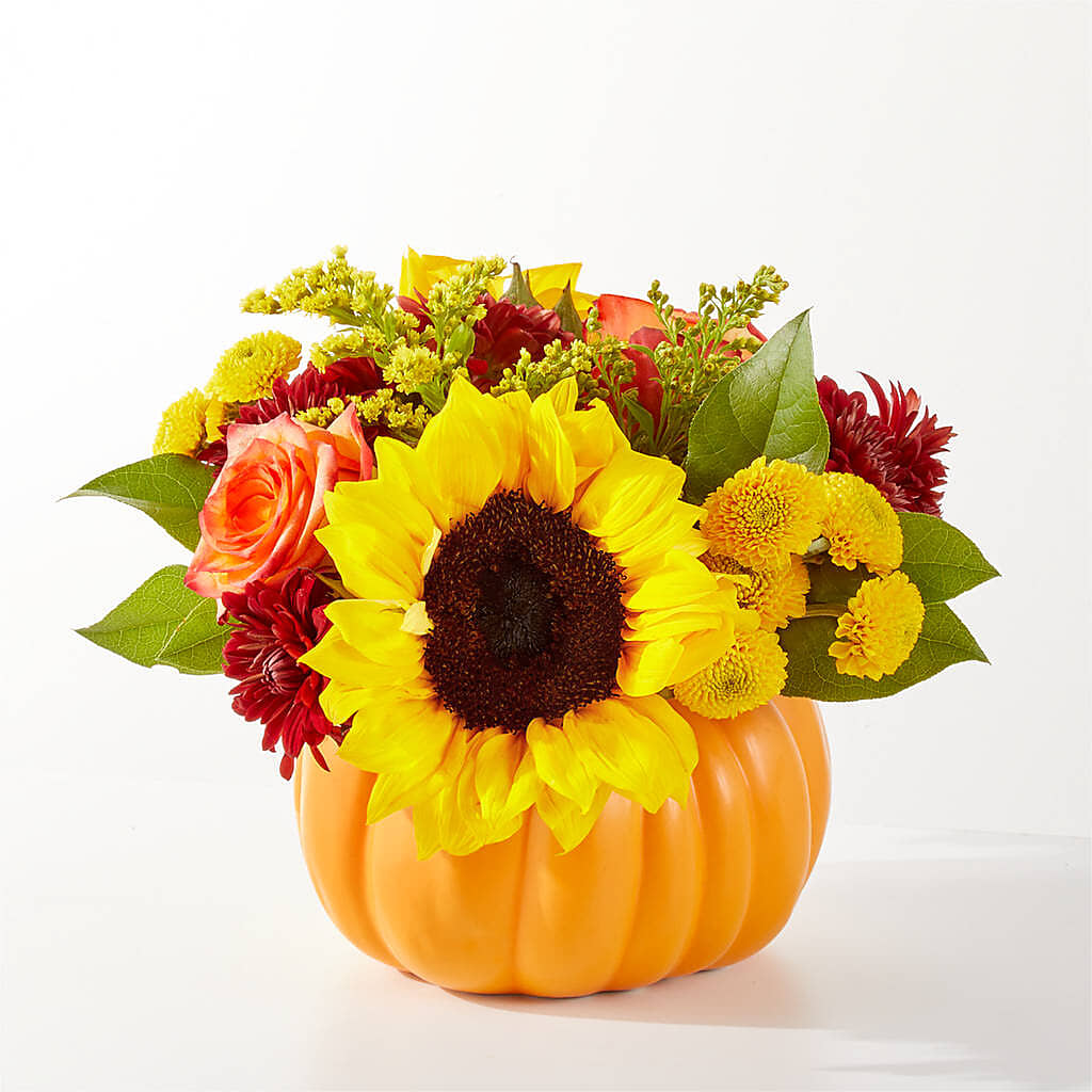 Golden Gourd Pumpkin Bouquet –  The Arrangement Smiles Unlimited Llc, Anderson IN