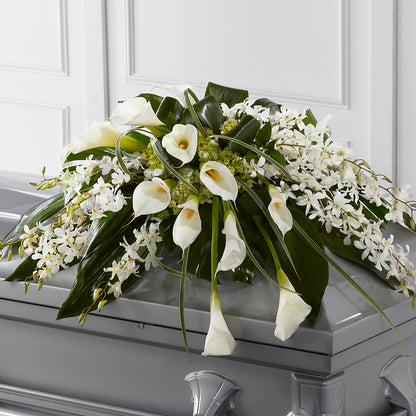 Angel Wings Casket Spray –  The Arrangement Smiles Unlimited Llc, Anderson IN
