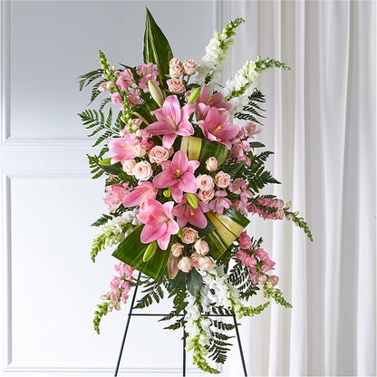 Elegant Embrace Standing Spray –  The Arrangement Smiles Unlimited Llc, Anderson IN