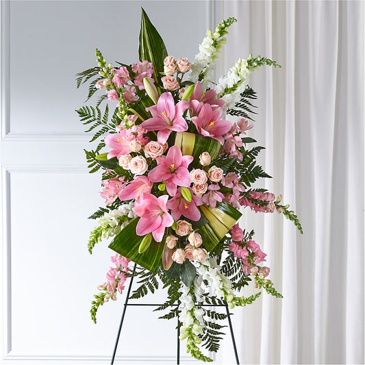Elegant Embrace Standing Spray –  The Arrangement Smiles Unlimited Llc, Anderson IN