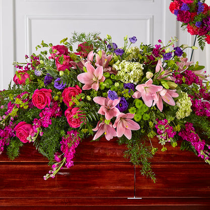 Radiant Tribute Casket Spray –  The Arrangement Smiles Unlimited Llc, Anderson IN