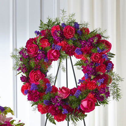 Calming Colors Wreath –  The Arrangement Smiles Unlimited Llc, Anderson IN
