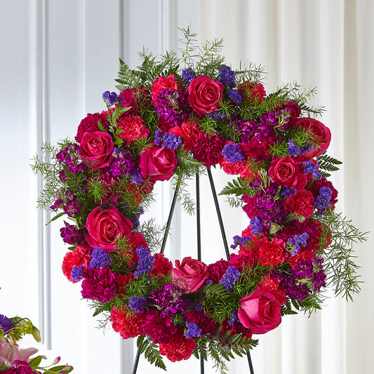 Calming Colors Wreath –  The Arrangement Smiles Unlimited Llc, Anderson IN