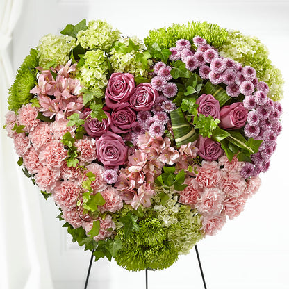 Heartwarming Standing Heart –  The Arrangement Smiles Unlimited Llc, Anderson IN