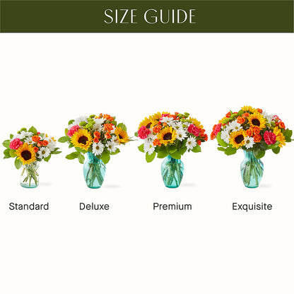 Sun-drenched Blooms Bouquet –  The Arrangement Smiles Unlimited Llc, Anderson IN