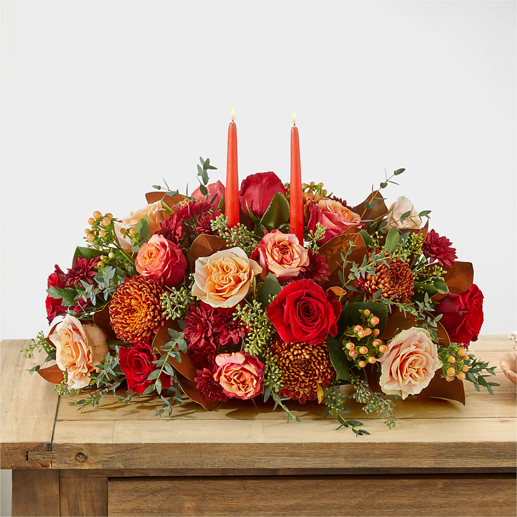 Gather Near Centerpiece –  The Arrangement Smiles Unlimited Llc, Anderson IN